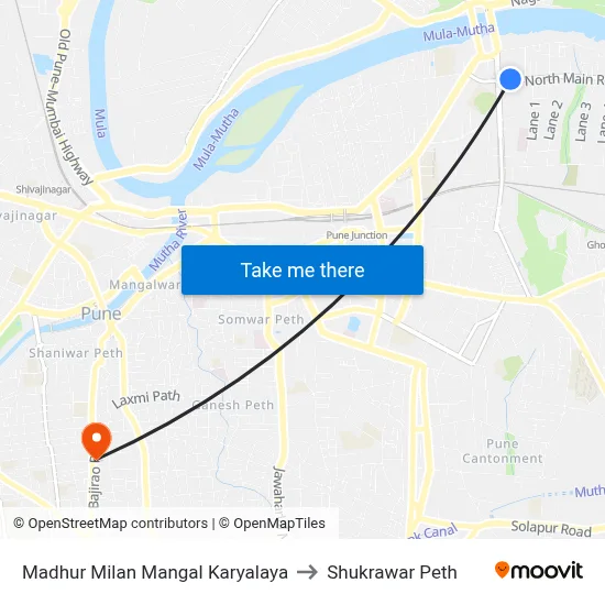 Madhur Milan Mangal Karyalaya to Shukrawar Peth map