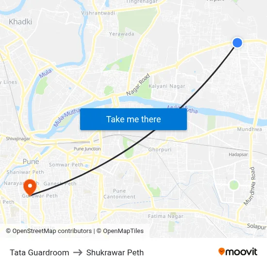 Tata Guardroom to Shukrawar Peth map