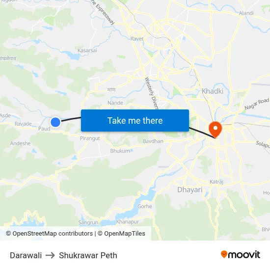 Darawali to Shukrawar Peth map