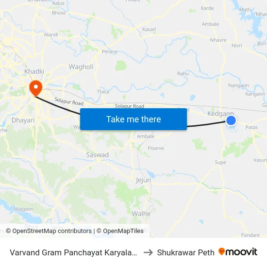 Varvand Gram Panchayat Karyalaya to Shukrawar Peth map