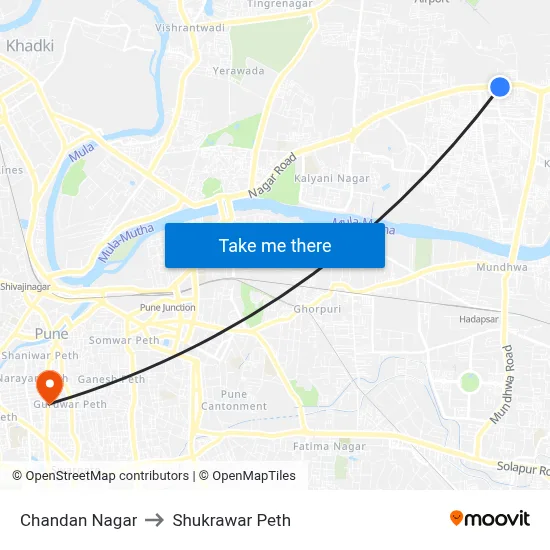 Chandan Nagar to Shukrawar Peth map