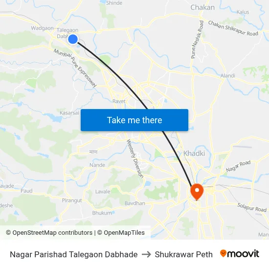Nagar Parishad Talegaon Dabhade to Shukrawar Peth map