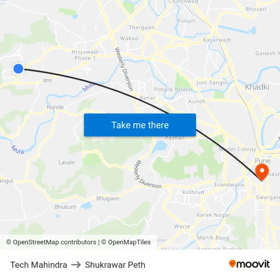 Tech Mahindra to Shukrawar Peth map
