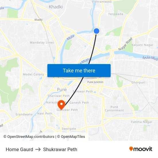 Home Gaurd to Shukrawar Peth map