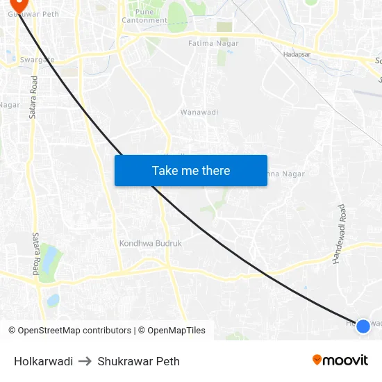 Holkarwadi to Shukrawar Peth map