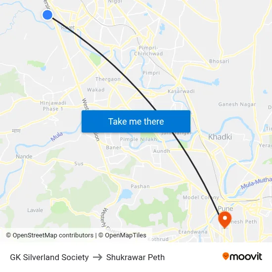 GK Silverland Society to Shukrawar Peth map