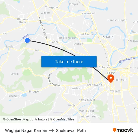 Waghjai Nagar Kaman to Shukrawar Peth map