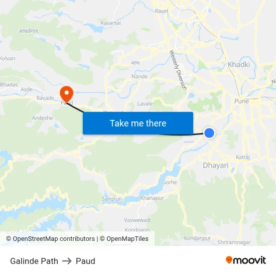 Galinde Path to Paud map