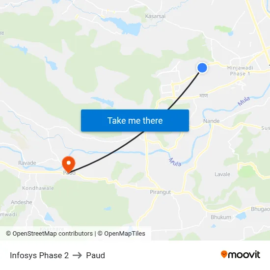 Infosys Phase 2 to Paud map