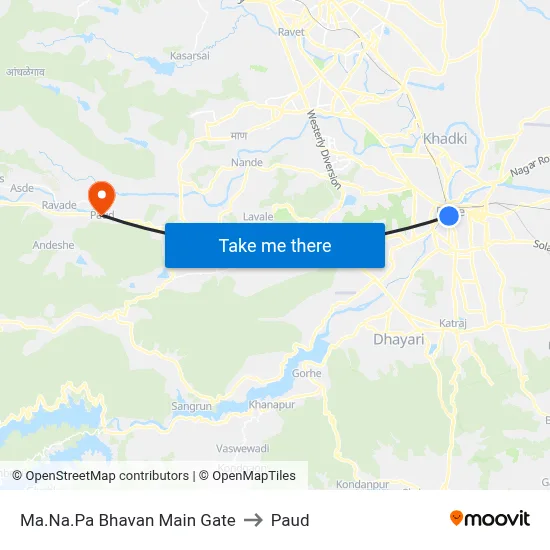 Ma.Na.Pa Bhavan Main Gate to Paud map