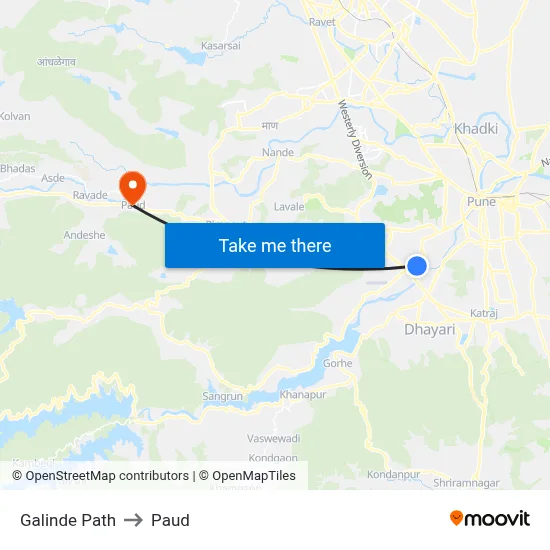 Galinde Path to Paud map