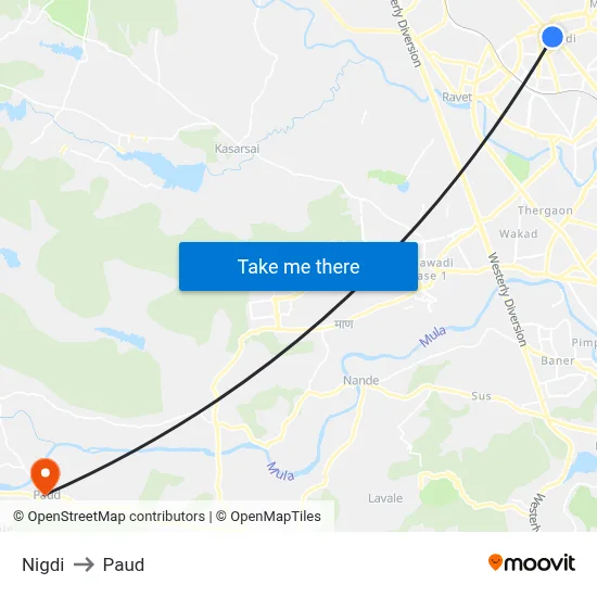 Nigdi to Paud map
