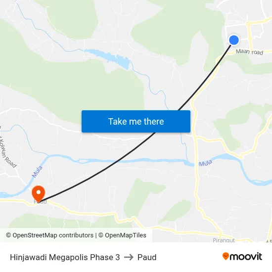 Hinjawadi Megapolis Phase 3 to Paud map