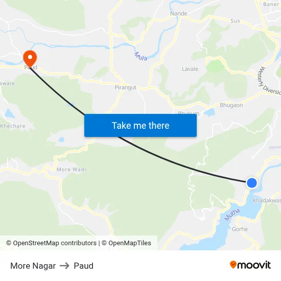 More Nagar to Paud map