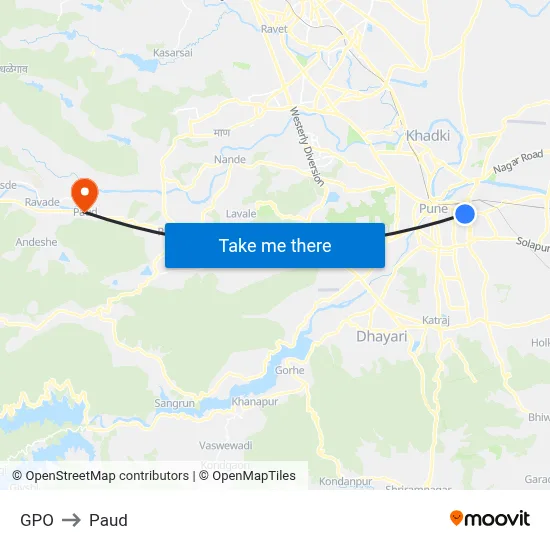 GPO to Paud map