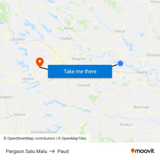 Pargaon Salu Malu to Paud map