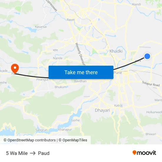 5 Wa Mile to Paud map