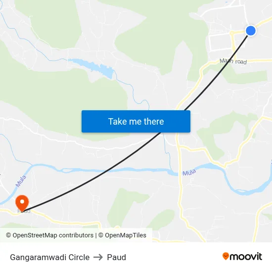 Gangaramwadi Circle to Paud map