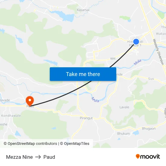 Mezza Nine to Paud map
