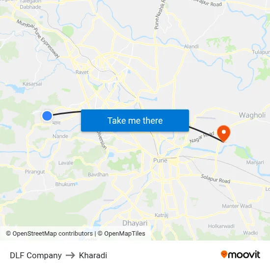 DLF Company to Kharadi map