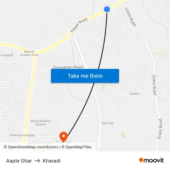 Aaple Ghar to Kharadi map