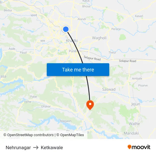 Nehrunagar to Ketkawale map