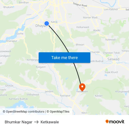 Bhumkar Nagar to Ketkawale map