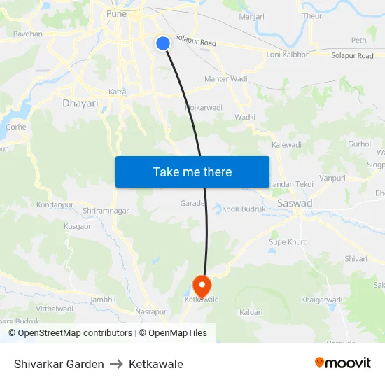 Shivarkar Garden to Ketkawale map