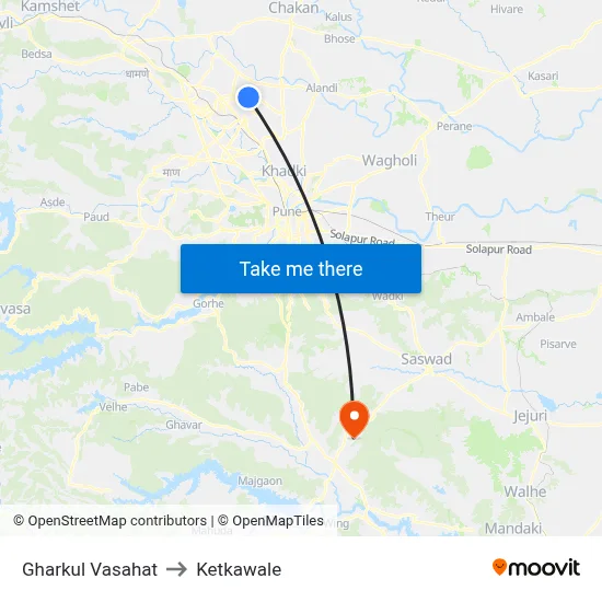 Gharkul Vasahat to Ketkawale map