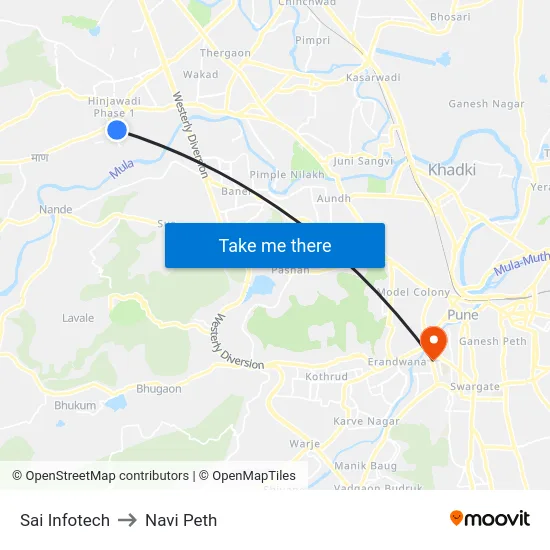 Sai Infotech to Navi Peth map