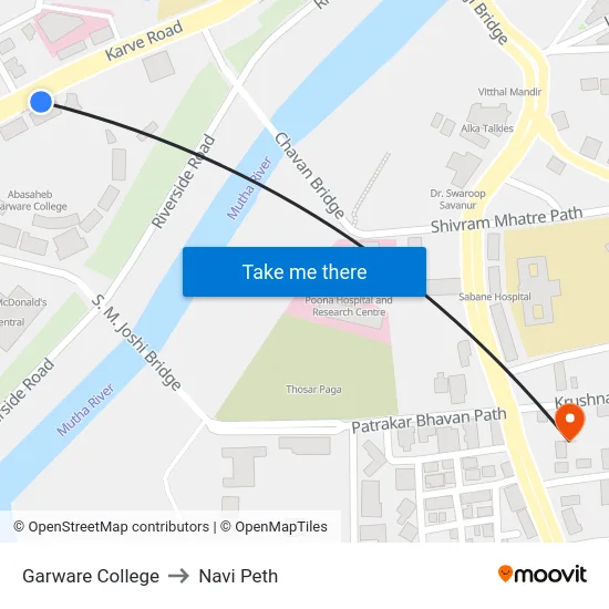 Garware College to Navi Peth map