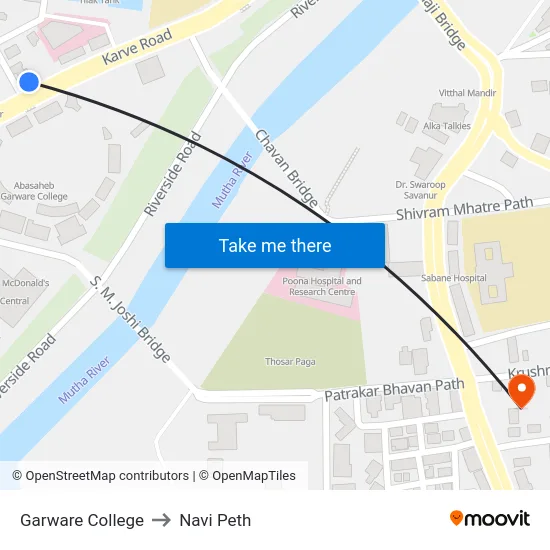 Garware College to Navi Peth map
