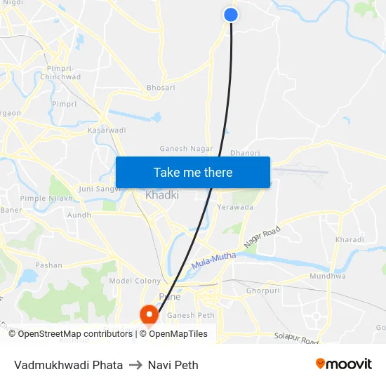 Vadmukhwadi Phata to Navi Peth map