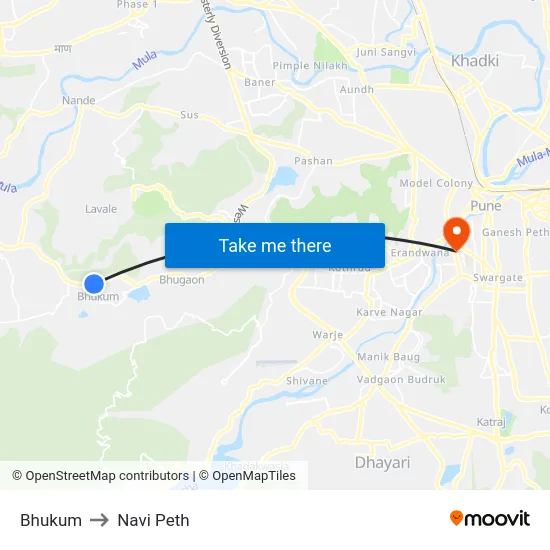 Bhukum to Navi Peth map