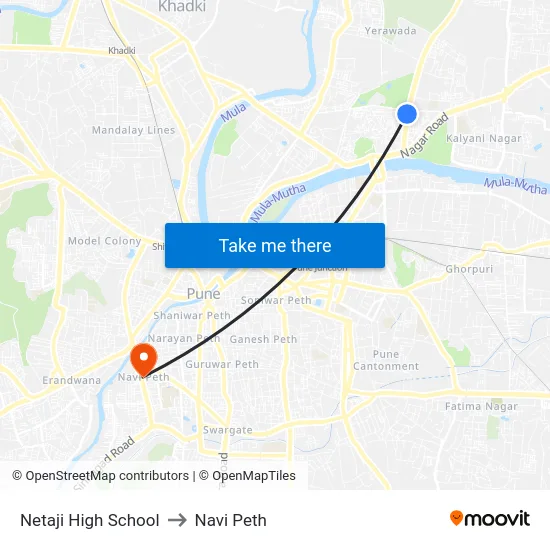 Netaji High School to Navi Peth map