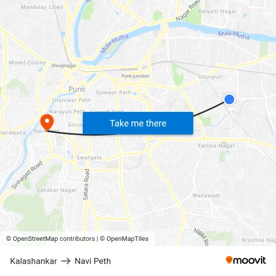 Kalashankar to Navi Peth map