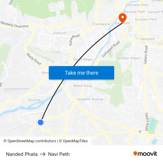 Nanded Phata to Navi Peth map