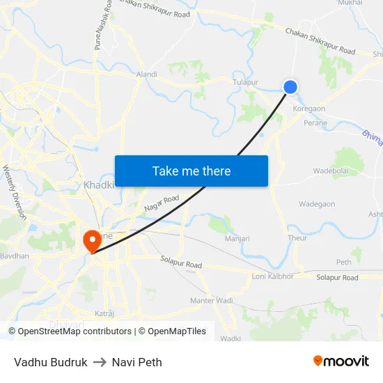 Vadhu Budruk to Navi Peth map