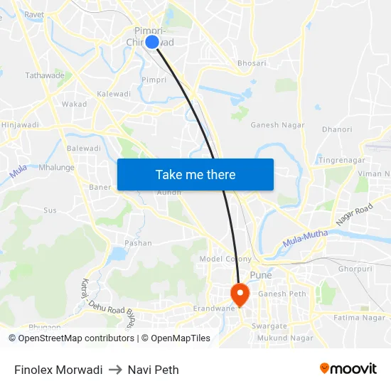 Finolex Morwadi to Navi Peth map