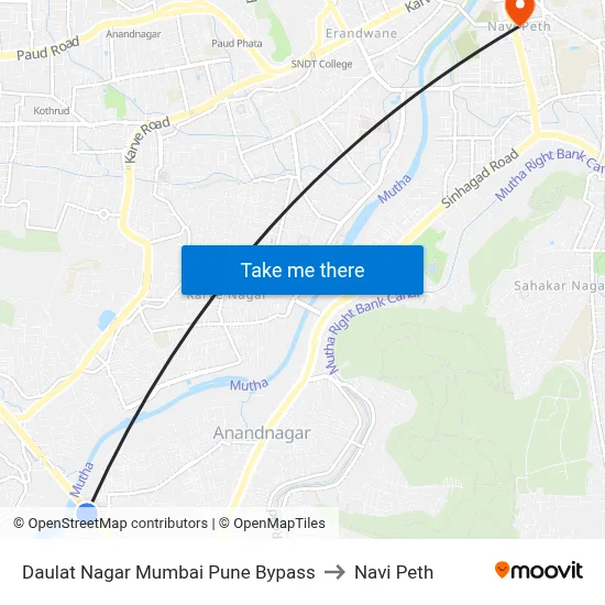 Daulat Nagar Mumbai Pune Bypass to Navi Peth map
