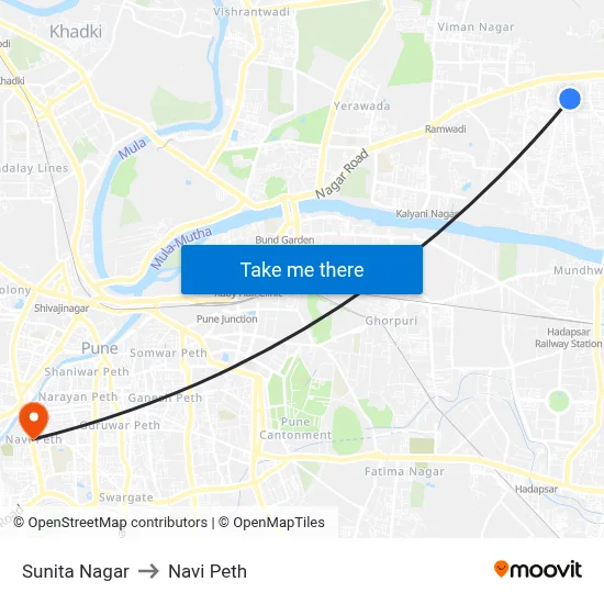 Sunita Nagar to Navi Peth map