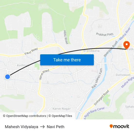 Mahesh Vidyalaya to Navi Peth map