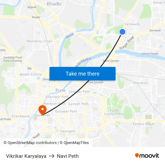 Vikrikar Karyalaya to Navi Peth map