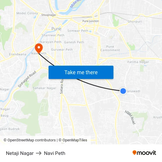 Netaji Nagar to Navi Peth map