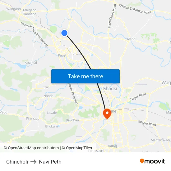 Chincholi to Navi Peth map