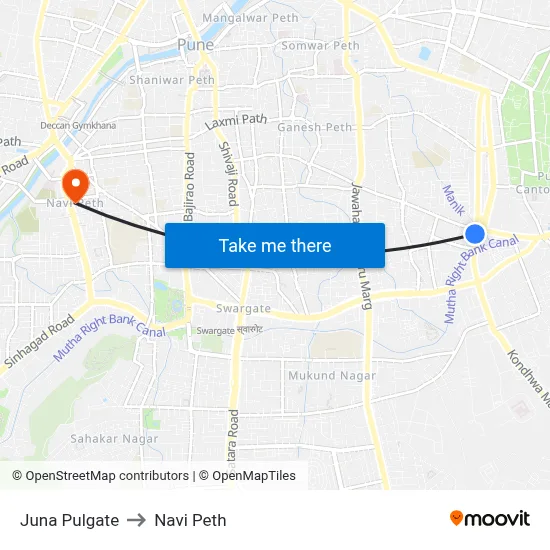 Juna Pulgate to Navi Peth map