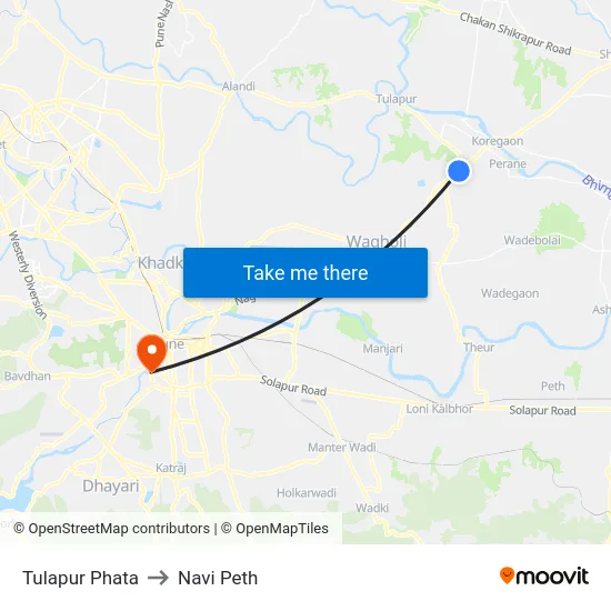 Tulapur Phata to Navi Peth map
