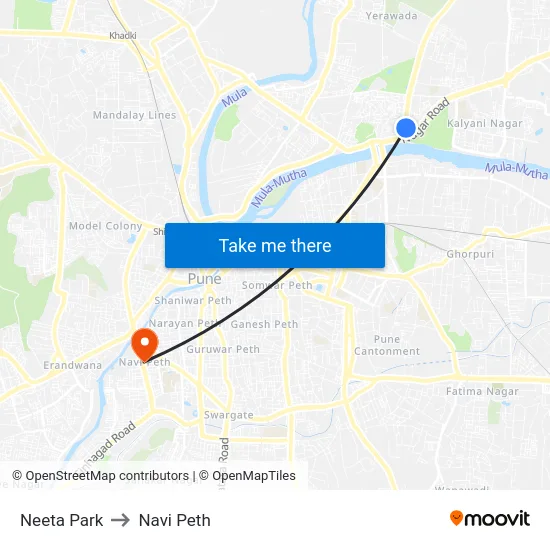 Neeta Park to Navi Peth map