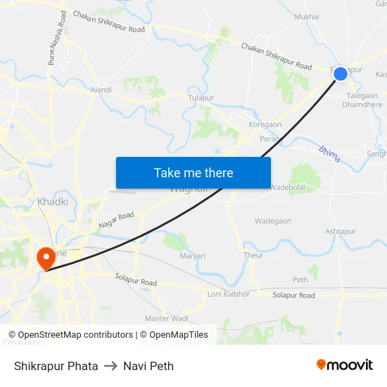 Shikrapur Phata to Navi Peth map