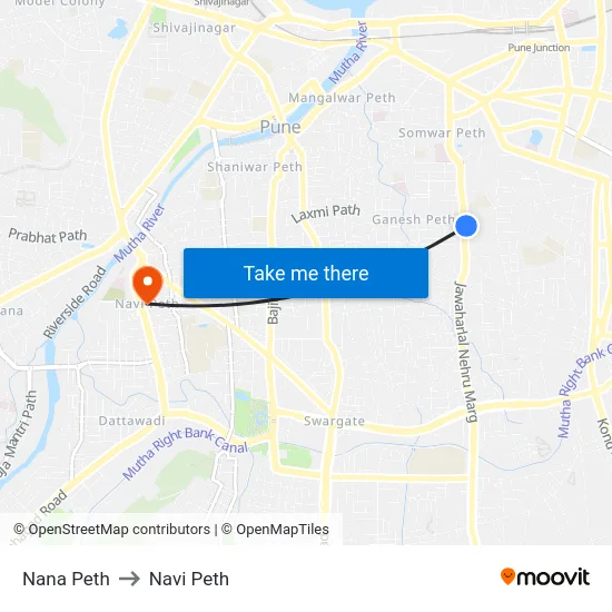 Nana Peth to Navi Peth map